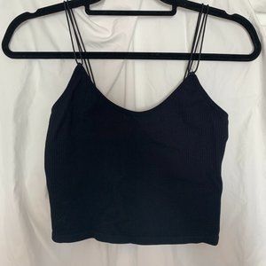 Zara Black Ribbed Tank
